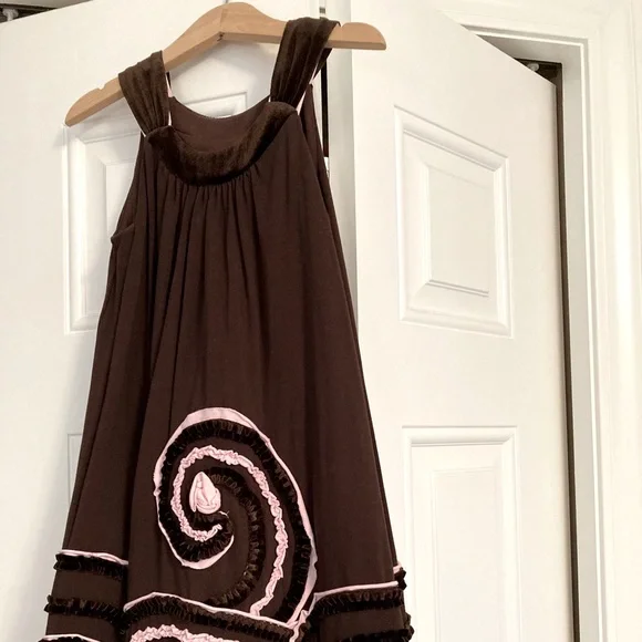Chloe + Isabel Dresses | Chocolate Brown and Pink Swirly Party Dress, Size 6X | Color: Brown/Pink | Size: 6xg | Kate773'S Closet Chloe + Isabel Dresses | Chocolate Brown and Pink Swirly Party Dress, Size 6X | Color: Brown/Pink | Size: 6xg | Kate773'S Closet